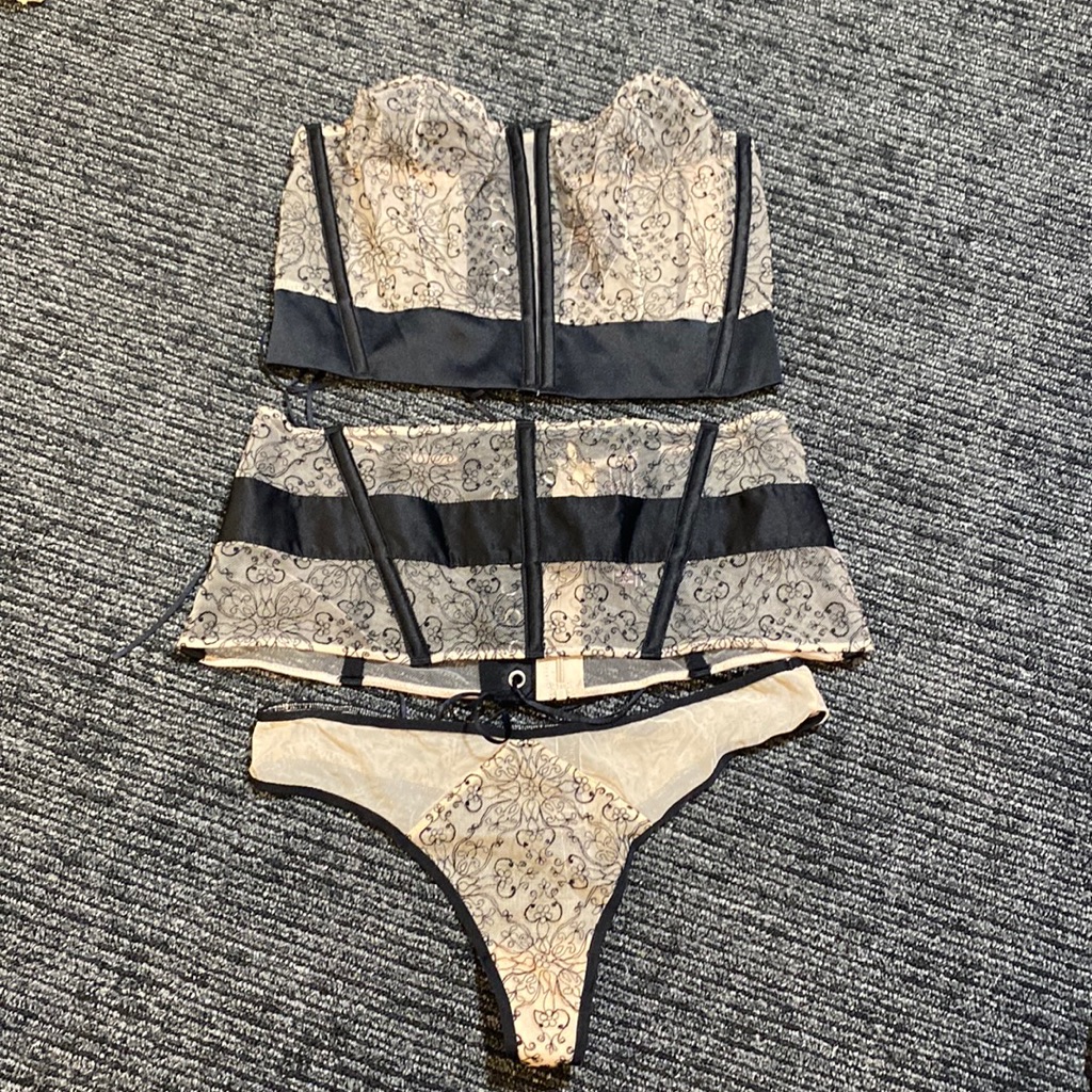 Nwot Victoria’s Secret Embroidery Mesh Set Bustier